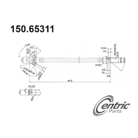 Centric Parts Brake Hose, 150.65311 150.65311